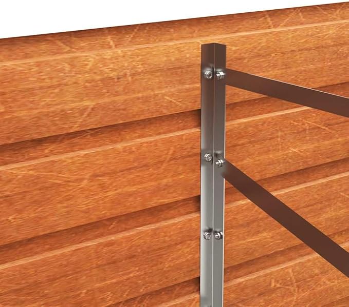 vidaXL Garden Raised Bed Planter - Outdoor Flower Box - y corten Steel - 157.5 x 31.5 x 17.7