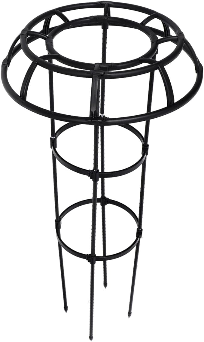 VOSAREA Decorative Metal Plant Climbing Trellis Obelisk Support for Indoor Outdoor Potted Plants Φ25.4cm X 105cm Garden Vine Climbing Rack for Flower and Vegetable Growth