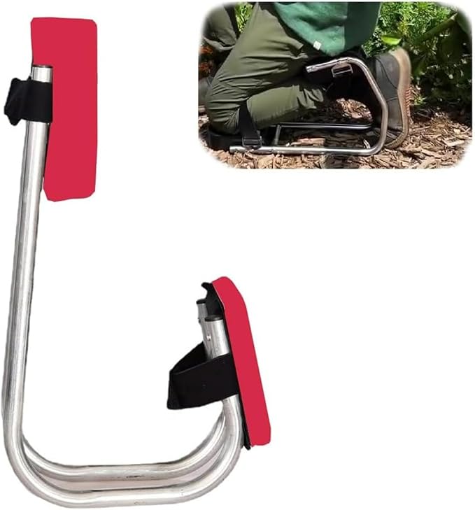 Knee Seat for GardeningKneeling and SeatStrap On Kneeling Device for GardenGardening Knee Pads Saving Tools for Farm Work(1 Pcs-Red)