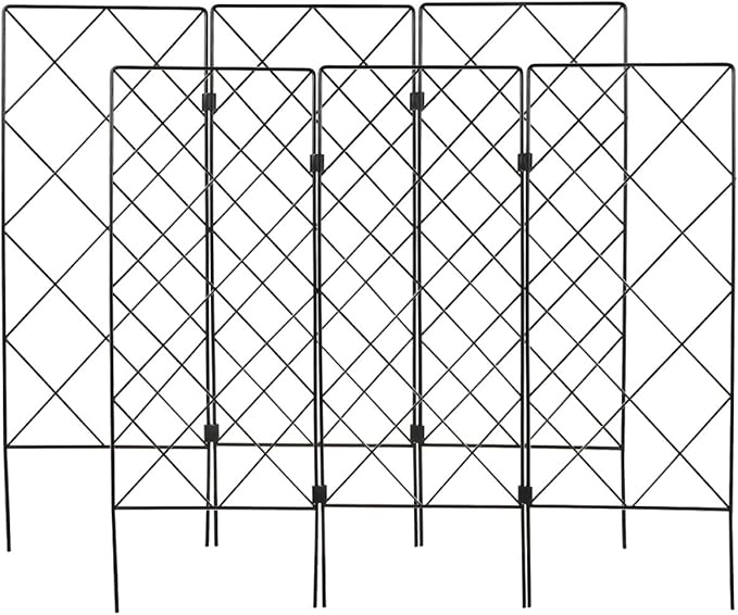 Luxshiny 2pcs Iron Plant Trellis for Garden Climbing Plants Outdoor Tomato Cages Foldable Multifunctional Support Frame for Vegetable and Flower Vines