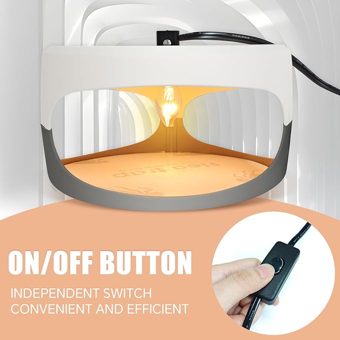 Flea Traps for Inside Your Home 2 Packs Flea Trap Indoor Pest Control Trapper Insect Killer with Light Sticky Bed Bug Natural with 6 Glue Disc Refills and 6 Lightbulbs