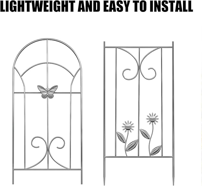 Arch Metal Garden Trellis Outdoor Stainless Steel Climbing Rack Green Climbing Flower Stand Rose Vegetable Climbing Shelf For Outdoor Use Gardens Parks Vegetable Plots(50*200cm(5 piece))