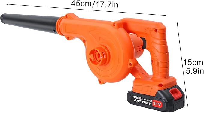 Honrane Cordless Leaf Blower18V/21V Electric Leaf Blower Cordless with Battery and Charger 130MPH 150CFM High Speed Leaf Blower with 5 Tubes 1.5Ah Lightweight Battery Powered Leaf Blowers for Lawn