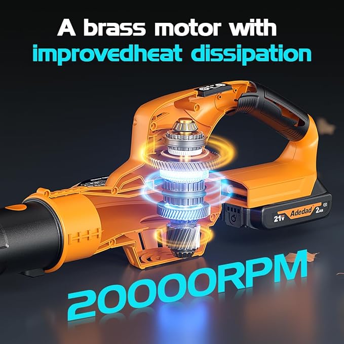 20V Cordless Leaf Blower 150MPH Handheld Blower with 2 Batteries &amp Charger Variable Speed Small Electric Leaf Blowers for Yard Lawn Care Garden Patio and Driveway Cleaning