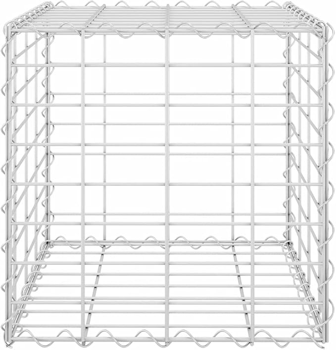 Cube Gabion Raised BedOutdoor Garden GabionsStone BasketsPlanters Raised Vegetable BedsGarden DecorationSteel Wire 15.7x15.7x15.7