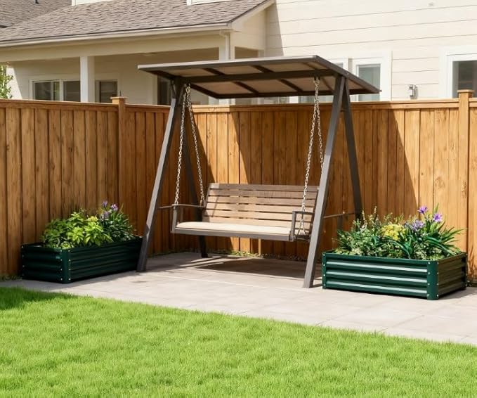 Metal Planter BoxGalvanized Raised Garden Bedfor Growing VegetablesFlowersHerbsSucculents