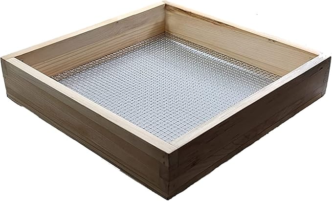 Generic Soil Sifter for Garden Soil Screen Wood Dirt Sifter Hand Held Cedar Garden Sifter for Sifting Soil Dirt Peat Moss and More