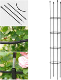 5.6 Feet Obelisk Garden Trellis Multi-Function Trellis Plant Support Indoor and Outdoor Pot for Climbing Vines Rose Tomatoes Plants Black1 173cm (210401YF53-2-10019-1722390261)