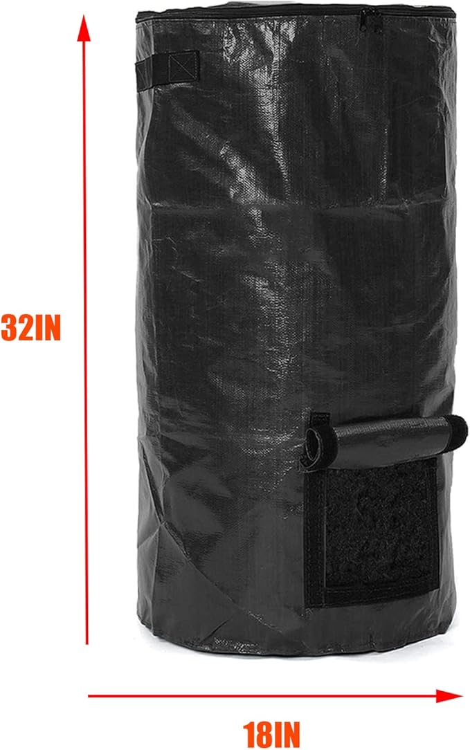 Compost Bin Reusable Yard Waste Bags Outdoor Compost Bin Bags for Garden Yard 34 Gallon