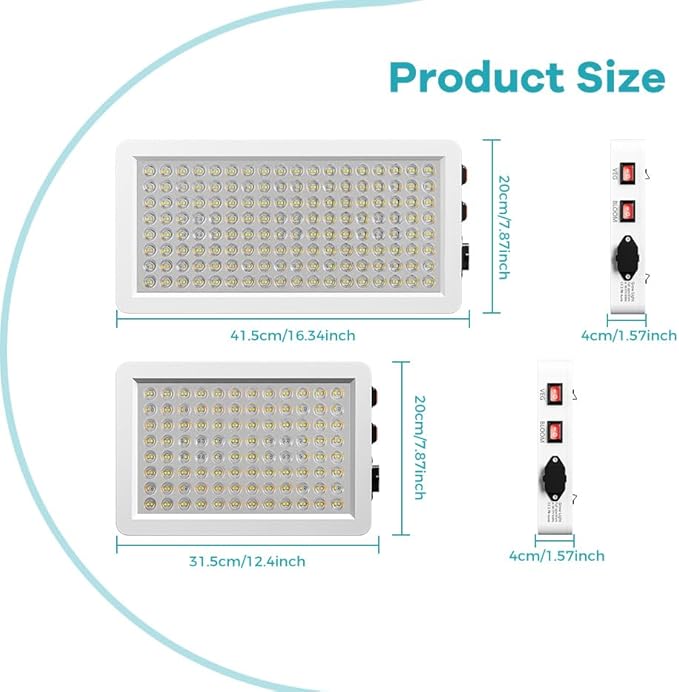 4 Pack 1200W Full-Spectrum LED Plant Grow Lights Veg/Bloom Modes Dimmable UV/IR Included AC100-277V Ideal for Greenhouses Tents Hydroponics Boost Yield &amp Vitality Full Planting Lighting With US