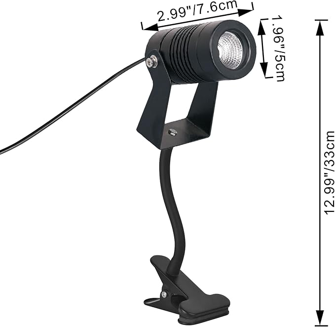 Kiven Remote Control Spotlight Color Changing &amp Stepless Dimming Light IP65 Waterproof 3W LED Landscape Light Mini Decorative Spotlight with Plug-in Cord for Indoor Outdoor-HWD0158
