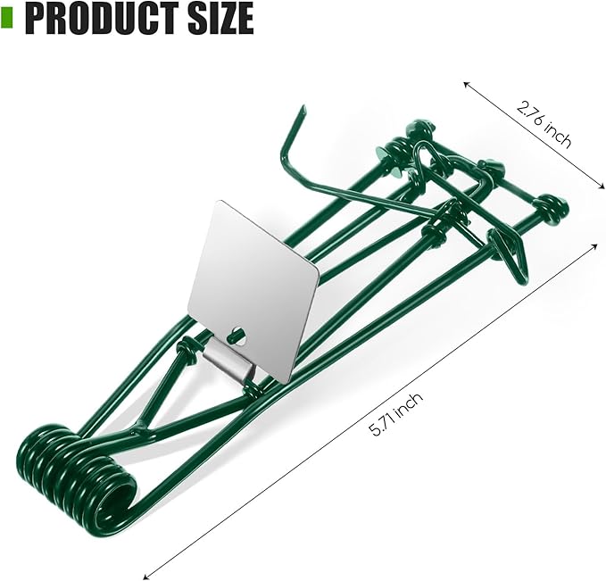 Metal Mole &amp Gopher Trap - Reusable Tactical Mole Gopher Killer Outdoor Vole Traps for Voles Gophers Rats Ground Moles - Yard Garden Lawn Protection Pack of 8 Green