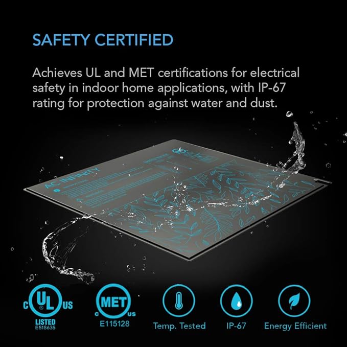 AC Infinity SUNCORE A7 Waterproof Seedling Heat Mat 48 x 20.75 MET &amp UL-Certified Heating Pad for Indoor Gardening Hydroponics Germination Cloning