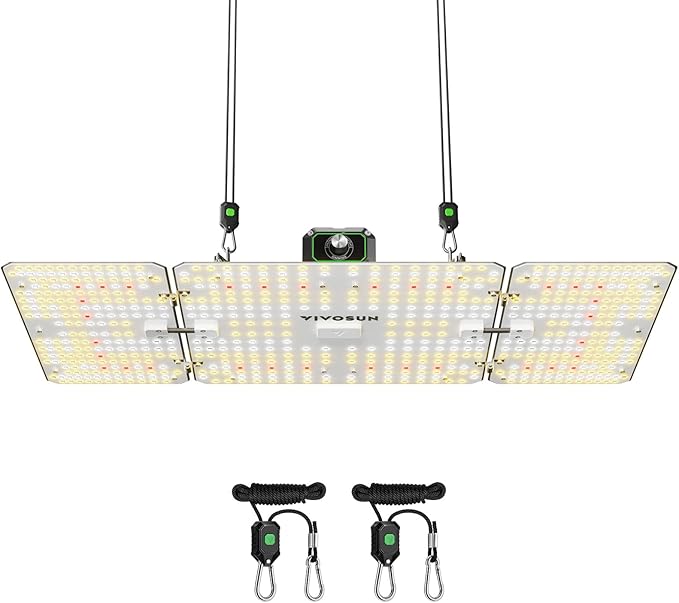 VIVOSUN LumaLight 200W LED Grow Light Full Spectrum Plant Light Smart Dimmable &amp High PPFD for Indoor Plants Seedling Vegetables Bloom Fits 2×4/3×3 Grow Tents