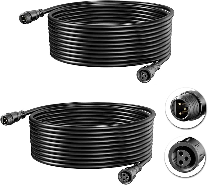 SUNTHIN 8 Pack 36W Smart Landscape Lights with 2pcs 6.5FT Extension Cord with 3-Pin