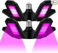 2 Packs 400w Deformable Plant Lamps For Balcony Planting. Red And Blue Light Boosts Growth Mimics Natural Light. Deformable To Cover Multiple Pots. E27/E26 Base Easy To Install. For Greenhouse Tents