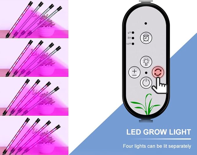 45W LED Full Spectrum Plant Light 5Level Dimmable 5V Flowers Planting Lights Auto On/Off Sunlight Seeds Fill Light 360°Adjustable Angle Vegs Hydroponic Lighting UV/IR Greenhouse Tent Succulent