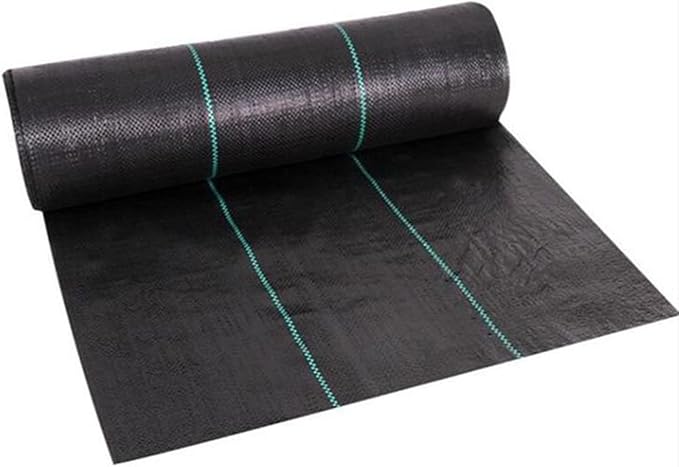 YUEWO 3.2Oz Premium Garden Weed Barrier Landscape Fabric Durable Heavy Duty Ground Cover Garden Cloth Weed Block Gardening Mat with Various Sizes Black
