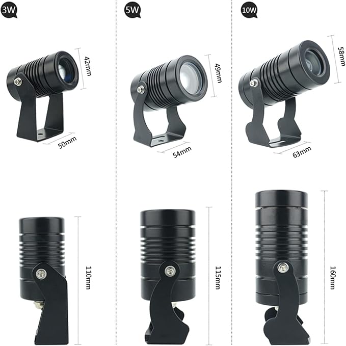 Rotating Spotlight - LED Spotlight IP67 Waterproof Narrow Spotlight Long-Range Spotlight for Outdoor Building Lighting Exterior Building/Outdoor Lighting Blue-5w(dc12v)
