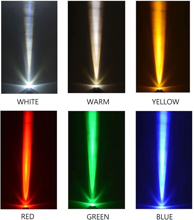 Spotlight LED Beam Light Outdoor Wall Washer AC 85-265V Narrow Beam Angle Landscape Lighting Projector (White Green 10W)