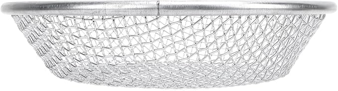 Sand Sifter Round Gardening Sand Soil Strainer Stainless Steel Strainer with Gloves Multipurpose Compost Strainer Gardening Tools Mesh Screens for Gardening (6mm / 0.24in Hole)