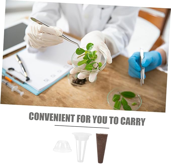 YARNOW 5sets Hydroponic Planter Growing Basket Drainage Sponge Media for Indoor Hydroponics Suitable for Aerogarden Soilless Plant Kit Humidity Dome