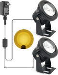 Warm White Pond Lights Outdoor 10 Ft Cord Underwater Light 12W IP68 Waterproof Garden Lights Spotlight for Lawn Decorative Lamp 3000K Warm White Spotlights with US Plug 2 Lights