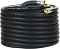 100FT 5/8 Heavy Duty Rubber Garden Hose - 300psi Working 1000psi Burst - Hot/Cold Water - Five-Layered Braiding for Durability - Versatile for Gardening Agriculture Construction(Black)