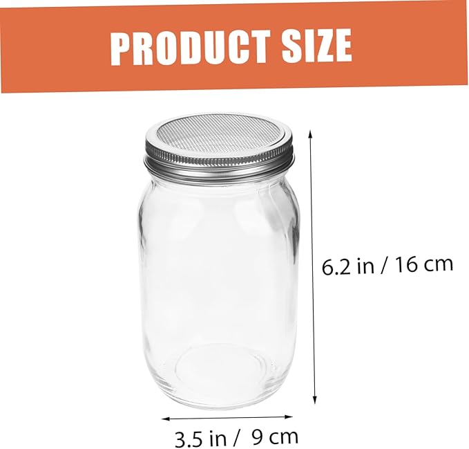 Kisangel Wide Mouth Mason Jar Sprouting Kit Screen Lids for Seed Sprouting Germination Jar Kit for Micro Sprout Growing