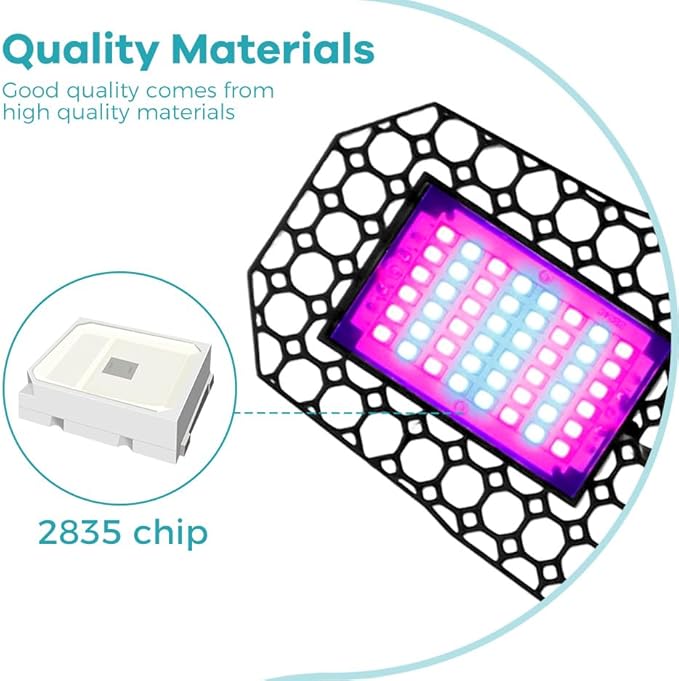 150W LED Deformable Grow Lighting 110V Red Blue Hydroponic Fill Lightings 4-Leaf Foldable Greenhouse Tent Planting Box UV/IR Vegs Flower and Fruit Cactus Potted Moss Cultivation Lamping100-277V