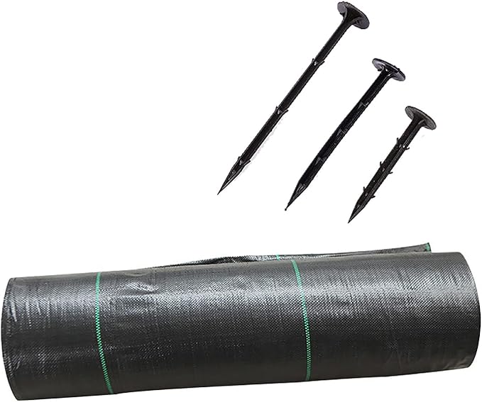 PP Woven Garden Ground Cover Geotextile UnderlaymentGarden Weed Barrier FabricOutdoor Weed Mat Weed Control Gardening MatDurable Weed Control Garden Cloth (Size : 1.8x15m/6x50ft)