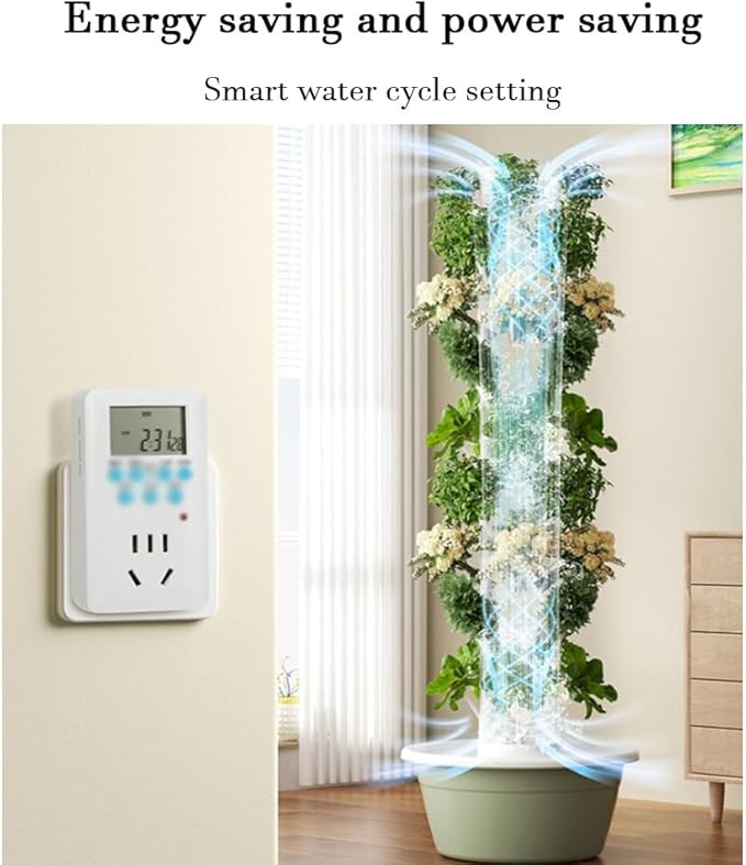 Hydroponics Growing System Indoor Garden Vertical Hydroponic Tower with Water Pump New Customized ABS Material for Herbs Fruits Vegetables(9 Layers)