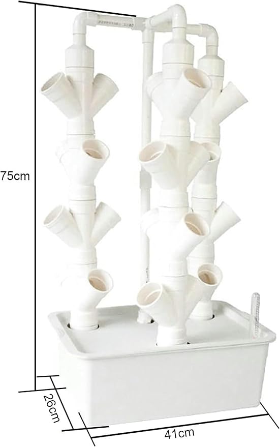 Indoor Hydroponic Growing System Freestanding Planting Tower SetPlant Vertical Hydroponics Hydroponic Planter for Herb Vegetable (A)-//