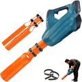 Universal Leaf Blower Air Booster Nozzle Attachment Airflow Accelerator for 2-4 Inch Blower Tubes Easy Install Yard Cleanup Tool for Most Electric Gas Leaf Blowers (Orange)