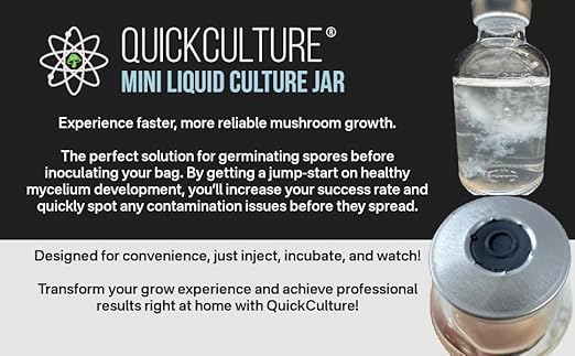 All-in-One Mushroom Grow Bag for Manure Loving Mushrooms + Spore Germination Jar! (4LB)