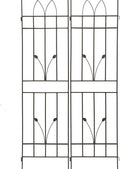 Metal Garden Trellis Set for Climbing Plants Outdoor Support Structure Plant Stand Vertical Gardening Decor Rust-Resistant Brown Finish