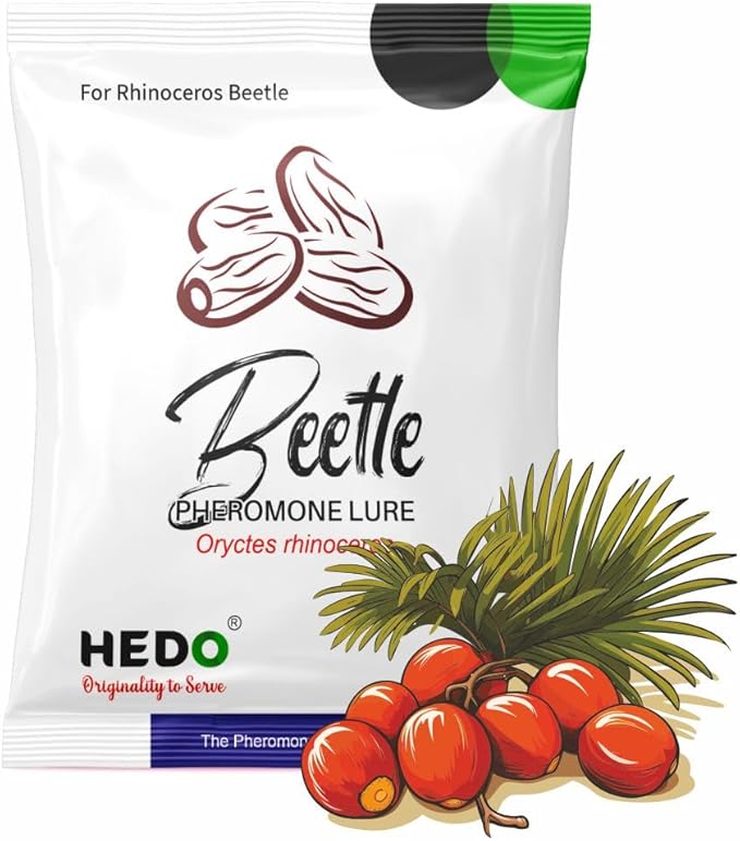 HEDO Beetle Lure Pack of 10| Pheromone Lure for Rhinoceros Beetle (oryctes Rhinoceros) for Coconut &amp Palm Tree