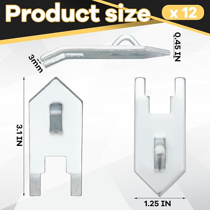 Qualirey 12 Pack Galvanized Wolf Fang Anchor Heavy Duty Ground Earth Anchors for Trapping Tents Sheds Carports Swing Set Greenhouse