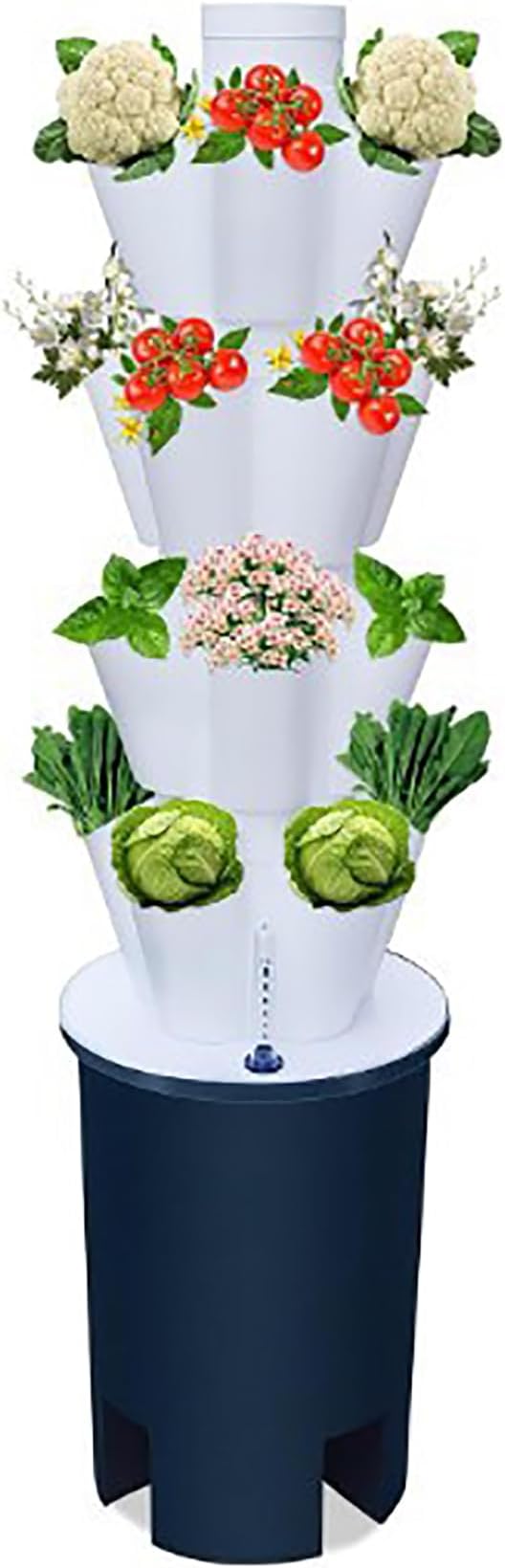 Hydroponic Tower Garden Hydroponics Growing Indoor Smart Garden Vertical Planter Tower Hydroponics Growing Kit with Hydrating Pump (