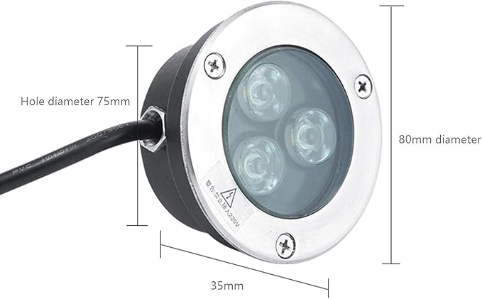 Low Voltage IP67 Waterproof Outdoor Buried Spotlight - Ultra-Thin Recessed Landscape Light