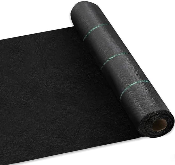 Garden Weed Barrier Landscape Fabric Geotextile Weed Control FabricGround Cover Water Permeable Ground CoverPolyethylene Ground CoverTear Resistant Heavy Duty (Size : 0.9x76m/3x250ft)