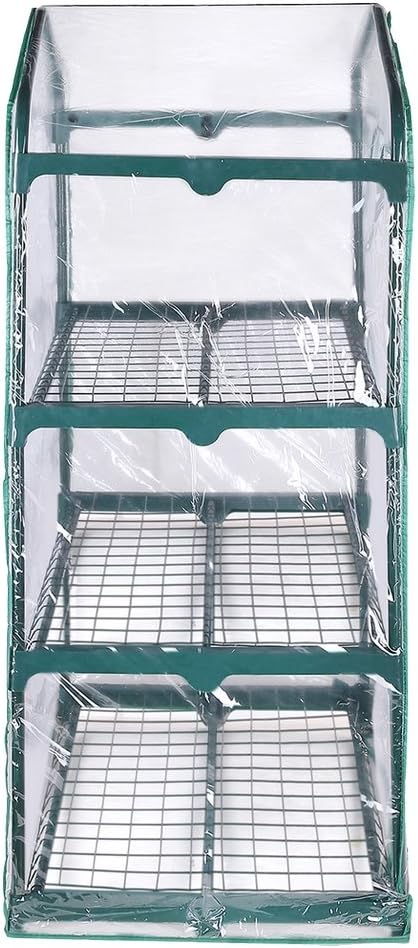 Palm Springs 3 -Tier Mini Greenhouse with Cover and Roll-up Zipper Door