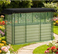 Heavy-Duty Galvanized Steel Raised Garden Bed Kit with Assembly Tools Sturdy Planter Box for Vegetables Flowers and Herbs (Beige + HDPE + Steel-1)