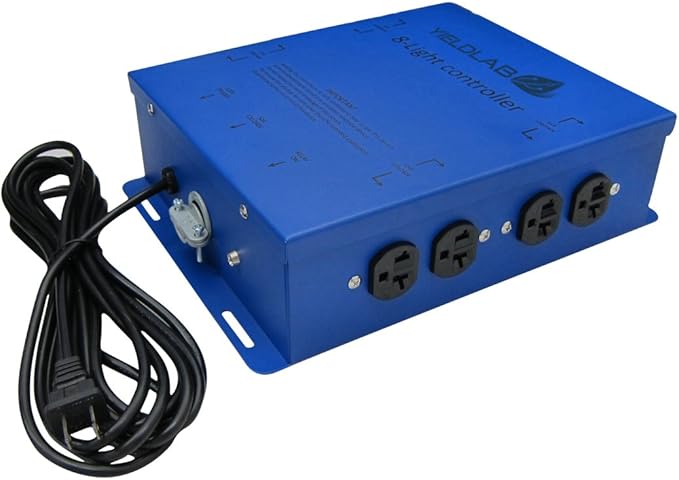 8 Outlet Grow Light Relay Controller (120v/240v) – Hydroponic Aeroponic Horticulture Growing Equipment