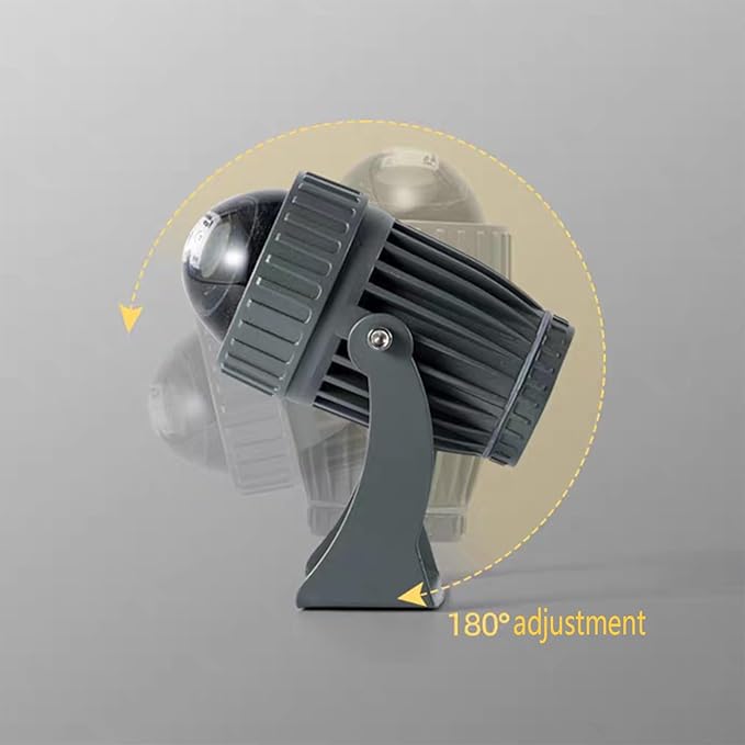 Outdoor Rotation Spot Light 10W Led Beam Lamp IP66 Waterproof Ground Landscape Lights Narrow Beam Wall Washer Spotlights for Billboard Building Lighting(Green24V)