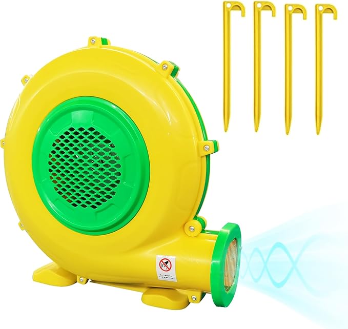 Air Blower 950W 1.25HP Bounce House Blower Portable Pump Fan Perfect for Inflatable Bouncy Castle Jumper Water Slide Leaf Blower Corded(950 Watt 1.25HP)