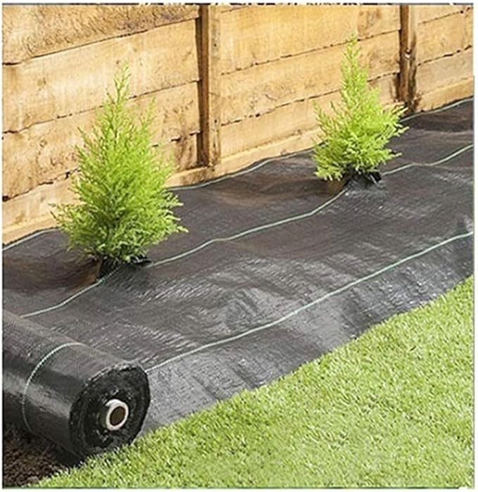 1PCS Black Agricultural Anti Grass Cloth Width 0.5m 0.8m 1m Weed Barrier Mat Plastic Mulch Orchard Garden Weed Control Fabric(1m Width 20M Length)