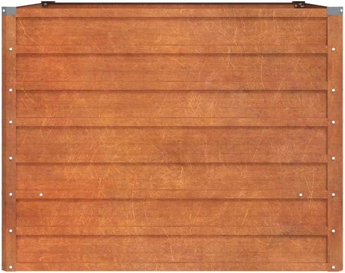 Large Corten Steel Garden Raised Bed Rustic &amp Modern Farmhouse Design Outdoor Planter Box Metal Raised Planter Bed for Vegetables Flowers 39.4x39.4x30.3 Brown-357