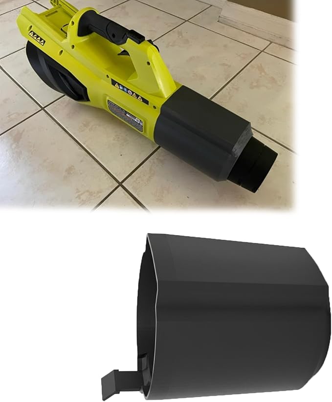 Short Blower Nozzle for Ryobi 40V 650/730CFM Leaf Blower—Compact Concentrator Nozzle Compatible with 650/730 CFM Models for Car Drying/Precision Blowing