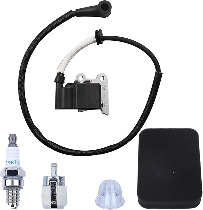 502846401 Ignition Coil Module For Husqvarna 150BT 150BF 350BT 350BF Redmax EBZ5100 EBZ5150 Jonsered BB2250 Backpack Leaf Blower Air Filter Tune Up Kit 502844401 Spark Plug Primer Bulb Parts